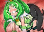  all_fours bestiality blush clenched_teeth clothed_sex cum cum_on_hair cure_march dog doggystyle forced green_hair midorikawa_nao precure rape sex smile_precure! tears teeth vaginal 