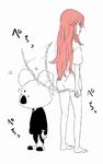  1girl freckles hunter_x_hunter kite_(chimera_ant) kite_(hunter_x_hunter) koala koala_(chimera_ant) long_hair red_hair tail 