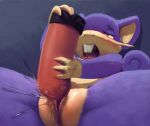  clade close-up ejaculation female lying masturbation nintendo on_back open_mouth orgasm pok&eacute;mon pok&eacute;mon_(species) pussy pussy_ejaculation pussy_juice rattata sex_toy solo tongue tongue_out vibrator video_games 