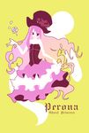  1girl character_name dress flower hat kuraigana_island long_hair one_piece perona pink_hair 