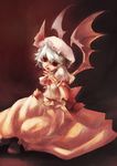  blood finger_licking licking remilia_scarlet solo tamachi_kuwa touhou wings 