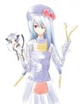  .hack// .hack//g.u. 1boy animal_ears bandai blue_hair cat_ears cat_tail cyber_connect_2 endrance flower hack haseo rose simple_background solo tail white_hair 