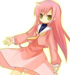  hayate_no_gotoku! katsura_hinagiku long_hair pink_hair school_uniform serafuku solo yellow_eyes yuzuki_(yuduame) 