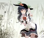  hat hinanawi_tenshi long_hair nirmeli one_eye_closed red_eyes solo touhou 