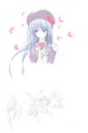  .hack// .hack//g.u. bandai blue_hair cyber_connect_2 endrance flower hack rose simple_background 