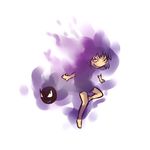  barefoot evil_grin evil_smile gastly gen_1_pokemon ghost grin haze hitec legs moemon personification pokemon pokemon_(creature) purple_hair simple_background smile 