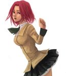  alternate_eye_color ashford_academy_uniform code_geass haruki kallen_stadtfeld red_eyes red_hair school_uniform short_hair solo 