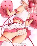  :d amulet_heart ass bare_shoulders boots cheerleader dr_rex hair_ornament heart heart_panties heart_print hinamori_amu midriff open_mouth panties pink_hair pleated_skirt pom_poms print_panties shugo_chara! skirt smile solo underwear visor_cap 