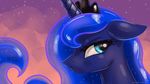  crown equine female feral friendship_is_magic horn horse karol_pawlinski kp-shadowsquirrel looking_away mammal my_little_pony night pony portrait pout pouting princess_luna_(mlp) solo sparkle stars winged_unicorn wings 