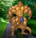  buff deity hot hyper hyper_muscles male mammal muscles mustelid otter speedo swimsuit underwear 