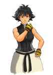  alternate_costume bad_id bad_pixiv_id bandaid black_hair brown_eyes fingerless_gloves gloves makoto_(street_fighter) short_hair sleeveless sleeveless_turtleneck solo street_fighter street_fighter_iii_(series) turtleneck zu 