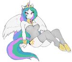  anthrofied breasts clothed clothing cutie_mark equine female friendship_is_magic hair horn horse long_hair mammal my_little_pony princess_celestia_(mlp) royalty skimpy solo underwear voxix winged_unicorn wings 
