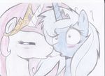  equine female feral friendship_is_magic horn incest kissing lesbian mammal mikwaw6 my_little_pony princess_celestia_(mlp) princess_luna_(mlp) sibling siblings sisters tiara tongue tongue_out winged_unicorn wings 