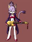  bell blaze_the_cat bra cat coat collar convenient_censoring convenient_censorship crovirus feline female fingerless_gloves gloves guitar hair high_heels legwear lipstick looking_at_viewer mammal sega smile solo sonic_(series) spiked_collar stockings teeth underwear yellow_eyes 