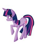  equine fauxsquared female feral friendship_is_magic hair horn horse mammal my_little_pony plain_background pony purple_eyes smile solo twilight_sparkle_(mlp) two_tone_hair unicorn white_background 