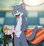  anthro bukkake cat cum cum_covered cumshot duo erection excessive_cum fel feline guppy_(artist) hi_res holding_penis jerry male mammal masturbation messy micro mouse open_mouth orgasm penis rodent sex size_difference tom tom_(tom_&amp;_jerry) tom_and_jerry 