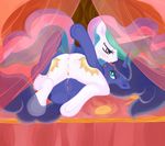  anus blush equine female friendship_is_magic horse lesbian licking my_little_pony princess_celestia_(mlp) princess_luna_(mlp) pussy pussy_juice tongue tribadism 