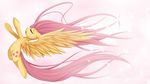  butterfly cutie_mark equine eyes_closed female feral fluttershy_(mlp) flying friendship_is_magic hair horse insect jinzhan mammal my_little_pony pegasus pink_hair plain_background pony solo white_background wings 