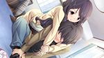  black_hair blush game_cg hinasaki hug tagme_(character) tsuisou_no_augment 