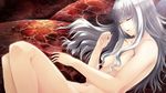  game_cg gray_hair ishii_hisao long_hair navel nude sleeping tagme_(character) tokyo_babel 