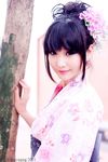  alodia alodia_gosiengfiao cosplay dress japanese_clothes kimono pink 