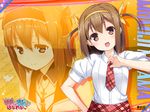  ano_ko_ha_ore_kara_hanarenai brown_eyes brown_hair giga miyama_momiji seifuku tagme_(artist) twintails 