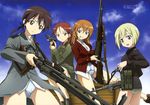  charlotte_e_yeager erica_hartmann gertrud_barkhorn gun kouno_yoshitaka minna_dietlinde_wilcke pantsu strike_witches 