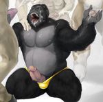  ape balls biceps big_muscles big_penis brass_(artist) bukkake bulge chubby clothed clothing cum cum_on_chest cum_on_face cum_on_hand cumshot erection fur gangbang gay gorilla grope group group_sex half-dressed handjob huge_muscles kneeling male mammal masturbation musclegut muscles nipples nude orgasm orgy overweight pecs penis precum primate sex speedo swimsuit thick_penis thong topless underwear vein 