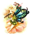  bow_(weapon) butterfly_wings crossbow fairy flower mercedes odin_sphere on_flower solo sui_(petit_comet) weapon wings 