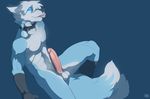  balls big blue canine glowing male patto penis solo wolf wolfy 