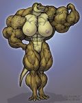 abs biceps big_breasts big_muscles breasts dinosaur female flexing hyper hyper_muscles invalid_tag muscles muscular_female nipples nude pussy reptile scalie smile t_rex thematelija tyrannosaurus_rex vein veins 