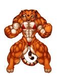  abs anthro biceps bikini bodybuilder buff clothed clothing feline female flat_chested flexing gettar82 hyper kung_fu_panda mammal master_tigress muscles muscular_female plain_background pose ritualist skimpy smile solo stripes swimsuit tiger tight_clothing vein veins white_background 