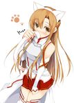  animal_ears asuna_(sword_art_online) matatabi_haru nekomimi sword_art_online tail thighhighs 