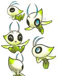  blue_eyes celebi closed_eyes creature flying gen_2_pokemon no_humans pokemon pokemon_(creature) u_u 