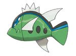  basculin fins fish green_skin no_humans official_art pokemon tail 