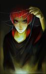  akatsuki_(naruto) akatsuki_uniform cloak felice naruto naruto_(series) naruto_shippuuden red_eyes red_hair sasori string 