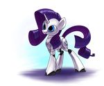  alpha_channel blue_eyes cutie_mark equine female feral friendship_is_magic hair horn horse machine mammal mechanical my_little_pony plain_background pony purple_hair rarity_(mlp) robot solo transparent_background underpable unicorn 