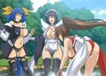  3girls animated animated_gif arc_system_works ass black_hair blue_hair blush bouncing_breasts breasts brown_hair crossover dizzy fatal_fury guilty_gear huge_breasts iroha iroha_(samurai_spirits) king_of_fighters large_breasts lowres multiple_girls queen&#039;s_gate queen&#039;s_gate_spiral_chaos queen's_gate queen's_gate_spiral_chaos samurai_spirits shiranui_mai snk splash splashing tail water 