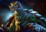  claws gamera_(character) gamera_(series) green_eyes grimbro grimloro kaiju not_furry shell solo teeth turtle tusks 