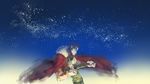  bad_id bad_pixiv_id cape fate/zero fate_(series) ghost green_eyes green_hair male_focus multiple_boys night night_sky red_eyes red_hair rider_(fate/zero) sky star_(sky) waver_velvet yamers 