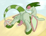  anus blush breath breathing butt drippy feral flygon flygon_(artist) male nintendo penis petrock pok&#233;mon pok&eacute;mon pose presenting presenting_hindquarters solo tongue tongue_out video_games 