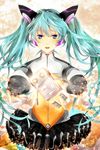  aqua_eyes aqua_hair fingerless_gloves gloves hatsune_miku kyashii_(a3yu9mi) long_hair looking_at_viewer odds_&amp;_ends_(vocaloid) open_mouth project_diva_(series) project_diva_f robot solo twintails very_long_hair vocaloid 