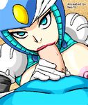  animated animated_gif areola big_breasts blue_eyes breasts capcom e! erect_nipples faceless_male fellatio female first_person_view looking_at_viewer lowres machine male mechanical mega_man_(character) mega_man_(series) neotg nipples oral oral_sex penis penis_grab robot rockman sex splash_woman straight uncensored 
