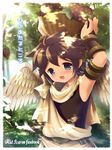  1boy angel basket child food fruit grapes kid_icarus nintendo pit_(kid_icarus) suama wings 