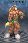  ace_(braford) anthro biceps big_muscles blue_eyes braford clothed clothing equine flexing fur hair hairband half-dressed hooves horse male mammal muscles nipples pecs ponytail pose solo speedo sweatband swimsuit thong topless underwear vein veins 