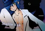  1girl atlus blue_hair breasts dark_persona hat labcoat megami_tensei open_clothes persona persona_4 shadow_(persona) shadow_naoto shin_megami_tensei shirogane_naoto yellow_eyes 