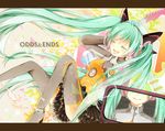  bad_id bad_pixiv_id boots closed_eyes colored_eyelashes copyright_name electric_guitar green_hair guitar hand_on_headphones hand_on_own_chest hatsune_miku headphones instrument letterboxed long_hair n_(nico_ed) odds_&amp;_ends_(vocaloid) open_mouth project_diva_(series) project_diva_f skirt solo thigh_boots thighhighs twintails very_long_hair vocaloid 