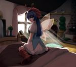  eri_(resia) fairy_wings highres long_hair seiken_densetsu sitting solo wariza wings 