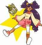  axew dark_skin gym_leader iris_(pokemon) lowres pokemon pokemon_(game) pokemon_bw purple_hair 