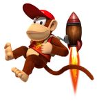  1boy absurdres diddy_kong fur hat highres jetpack monkey nintendo solo tail 